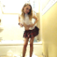 Hot young American girl does a little dance and removes her top. She turns around lifts her little skirt, spreads her ass cheeks and does a nice long shit on the floor. Presented in 1080P HD. Over 2 minutes. 